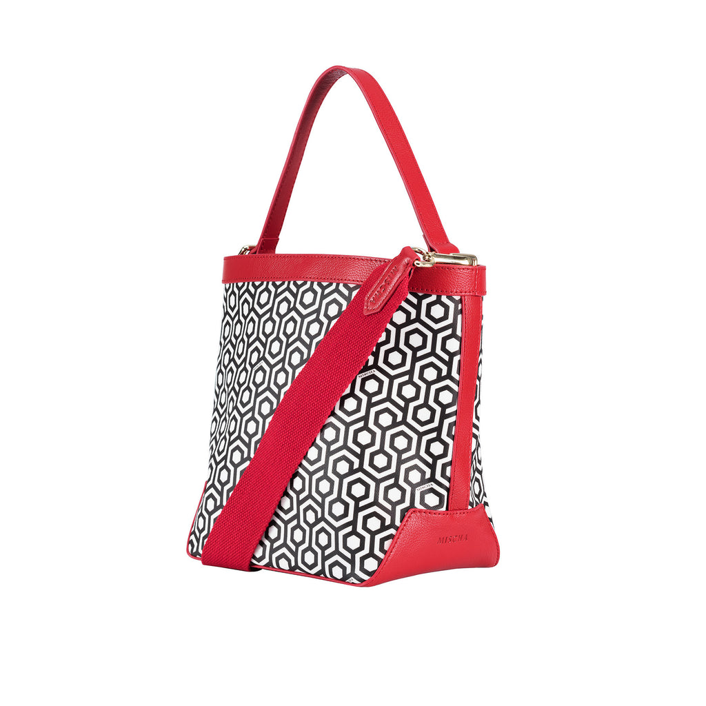 Mischa Bucket Bag - Classic Red (side)