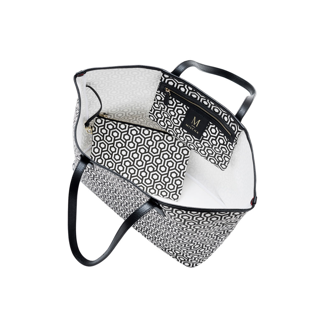 MISCHA Jet Set Tote - Classic Black (open)