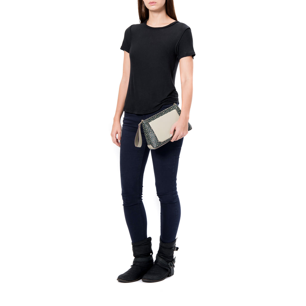 Mischa Crossbody Clutch - Mahogany (without strap)