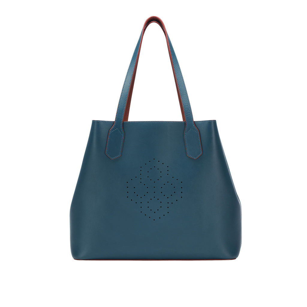 MISCHA Monogram Tote - Fern (closed)
