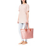 MISCHA Jet Set Tote - Rose (model shot)