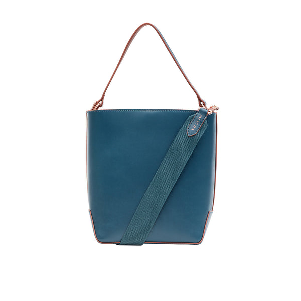 MISCHA Leather Bucket Bag - Fern