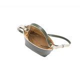 MISCHA Leather Bucket Bag - Ash (top open)