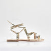 Alasia Lifestyle Meropi Lace Up Sandals - Metallic Gold