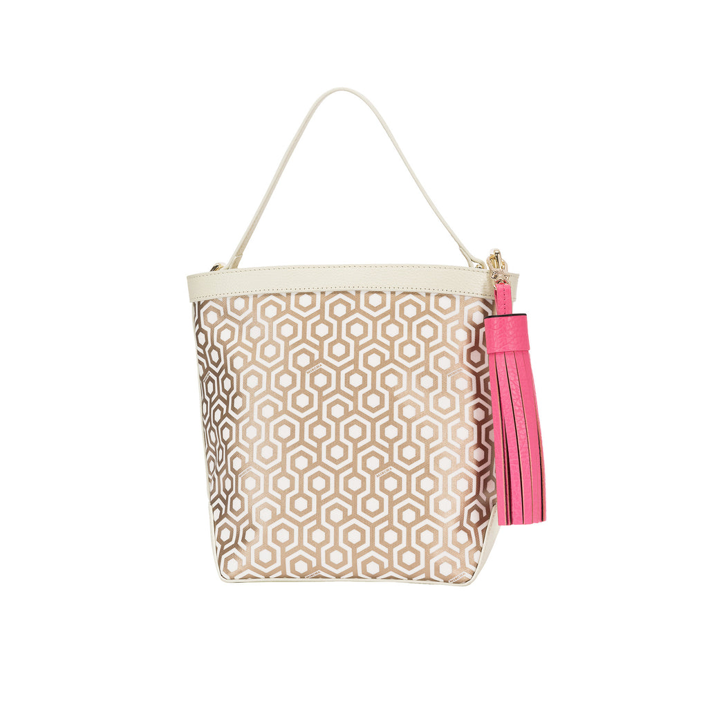 MISCHA Leather Tassel - Pink ( on bucket bag)